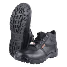 Leather Safety Shoe With Natural Rubber Sole